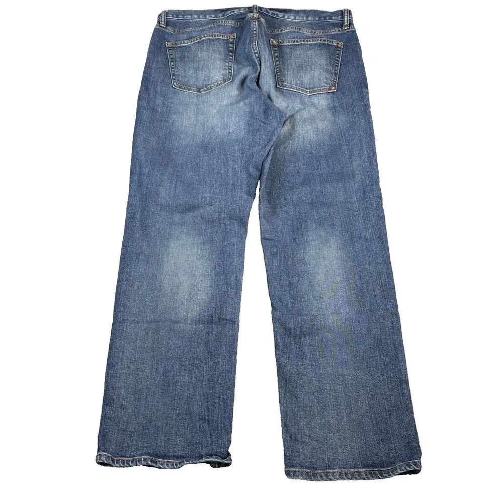 Banana Republic Athletic Fit Jeans Men's 36x29 Mid Rise Med Wash Denim Whiskered
